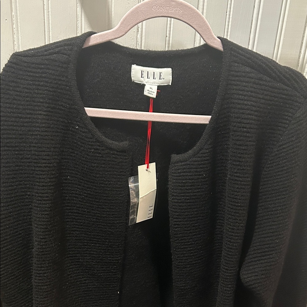 Elle Women's Elegant Black Cardigan
